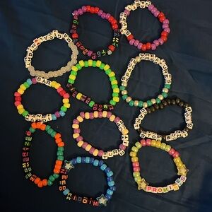 Set of 11 Kandi Bracelets